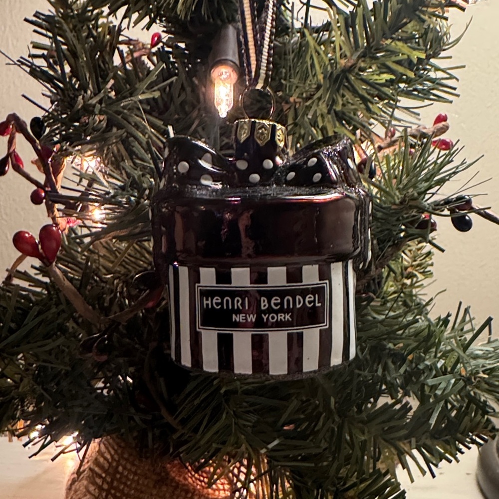Henri Bendel Striped Gift Box Ornament